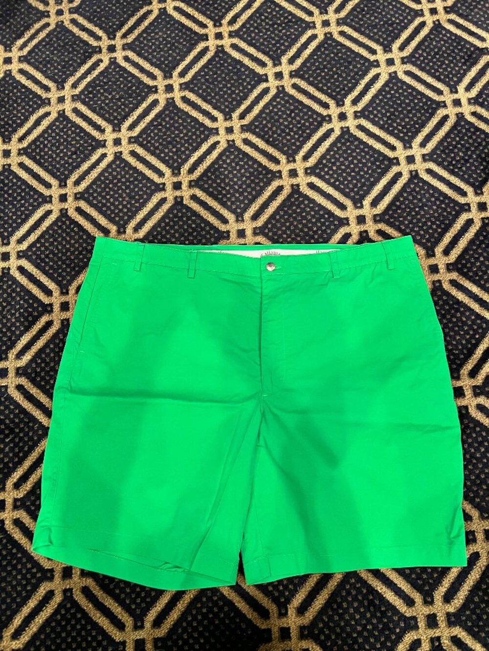 Callaway Men’s Golf Shorts Bright Green Performance Stretch Flat Front